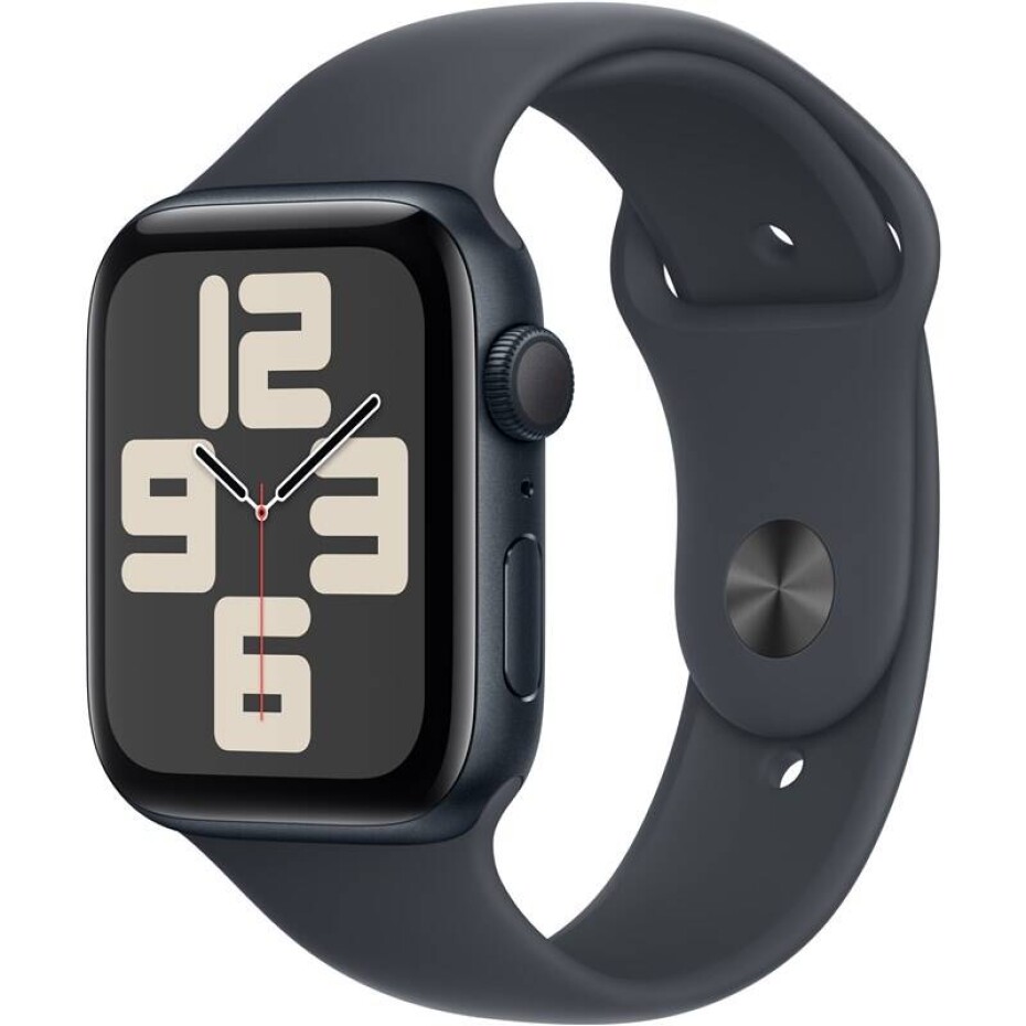 Apple Watch SE 2024 GPS 44mm pouzdro z temně inkoustového hliníku - temně inkoustový sportovní řemínek - M/L (MXEK3QC/A) - main (0)