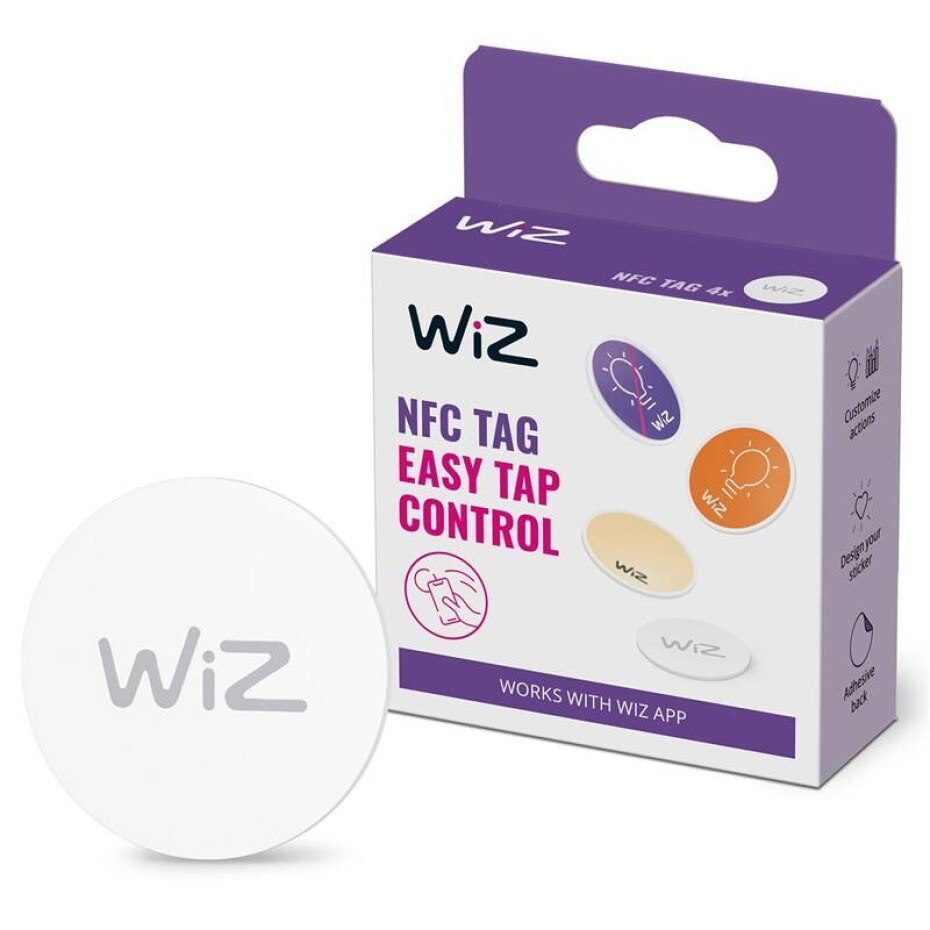 WiZ NFC samolepící tag k ovládání osvětlení, 4 ks (929003266901) - main (0)