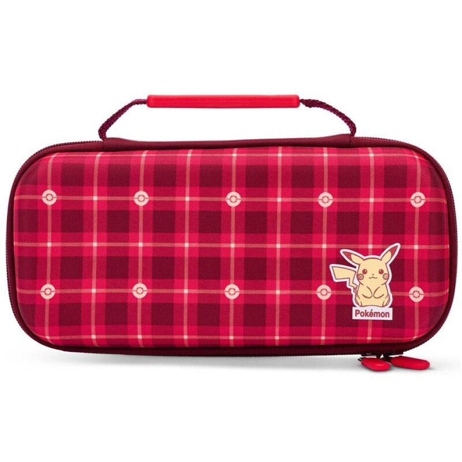 PowerA Protection pro Nintendo Switch - OLED Model, Nintendo Switch and Nintendo Switch Lite - Pikachu Plaid - Red (NSCS0048-01) - main (0)