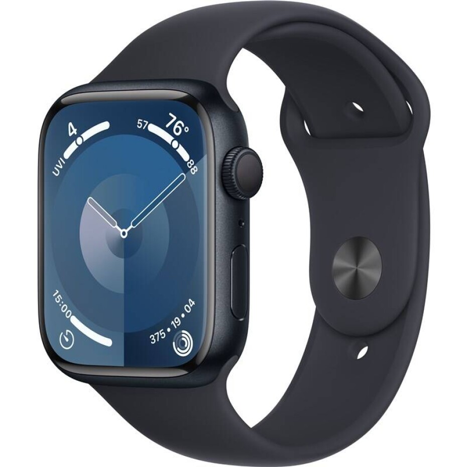 Apple Watch Series 9 GPS 45mm pouzdro z temně inkoustového hliníku - temně inkoustový sportovní řemínek - S/M (MR993QC/A) - main (0)
