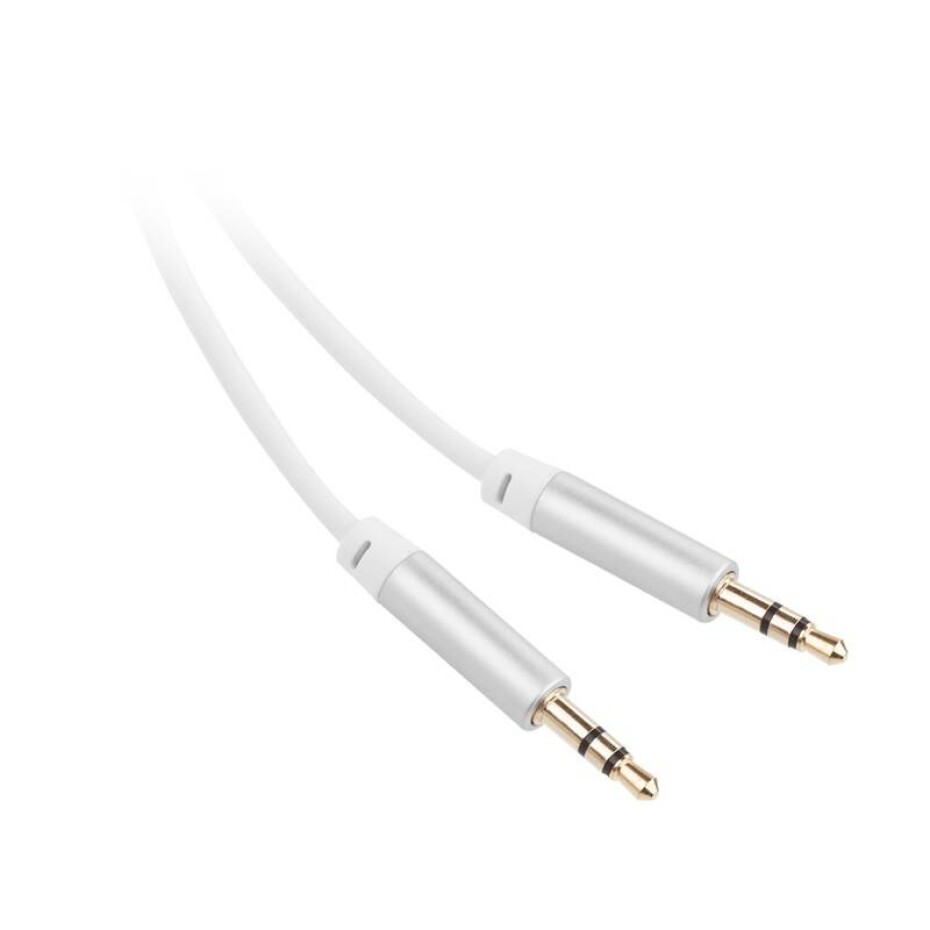 GoGEN Jack 3,5mm, 5m, pozlacené konektory (JACK500MM02) bílý - main (0)