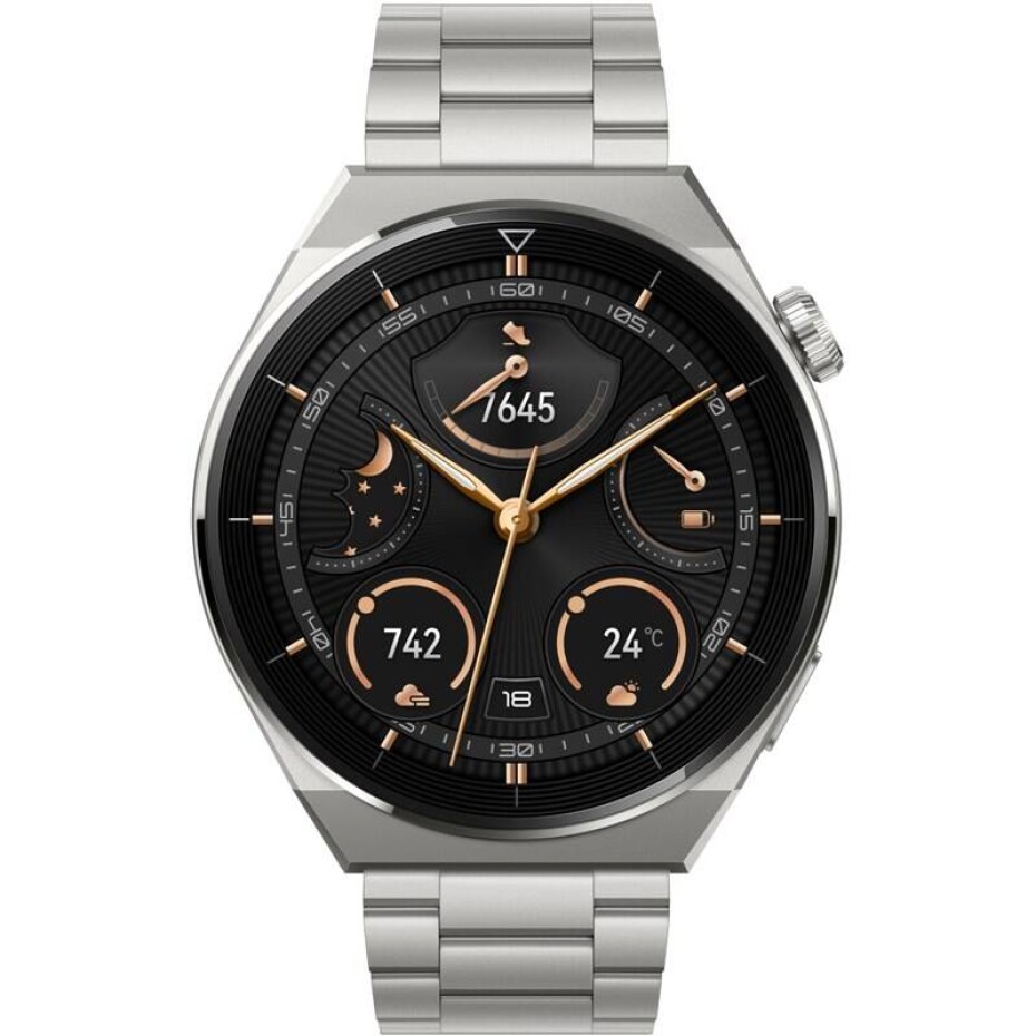 Huawei Watch GT 3 Pro 46 mm - Light Titanium Case + Light Titanium Strap (55028834) - main (0)