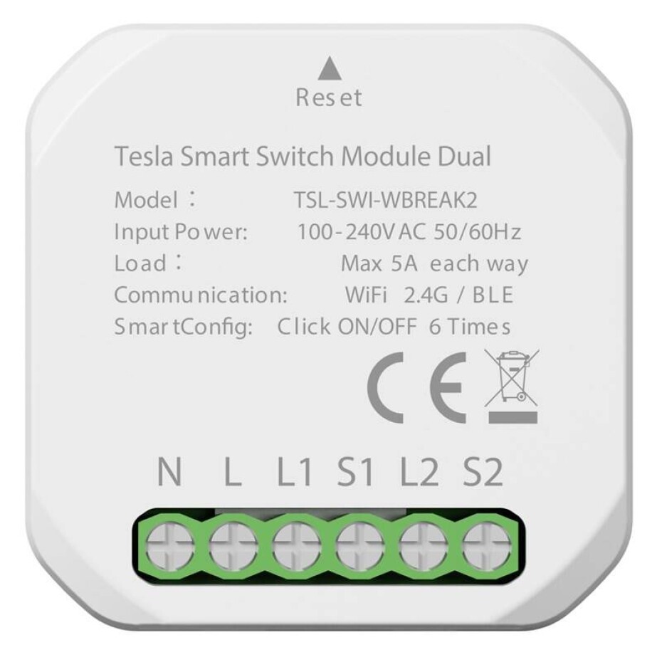 Tesla Smart Switch Module Dual (TSL-SWI-WBREAK2) - main (0)