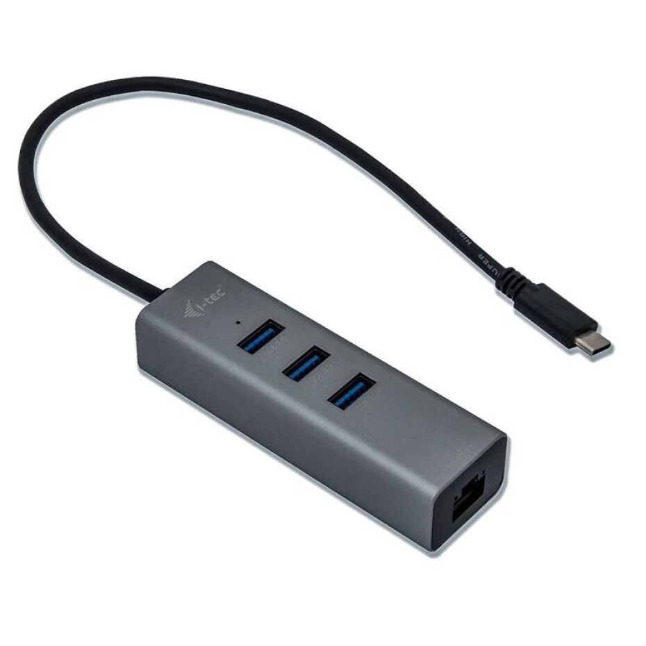 i-tec Metal USB-C/3x USB 3.0 + 1x RJ45 (C31METALG3HUB) stříbrný - main (0)