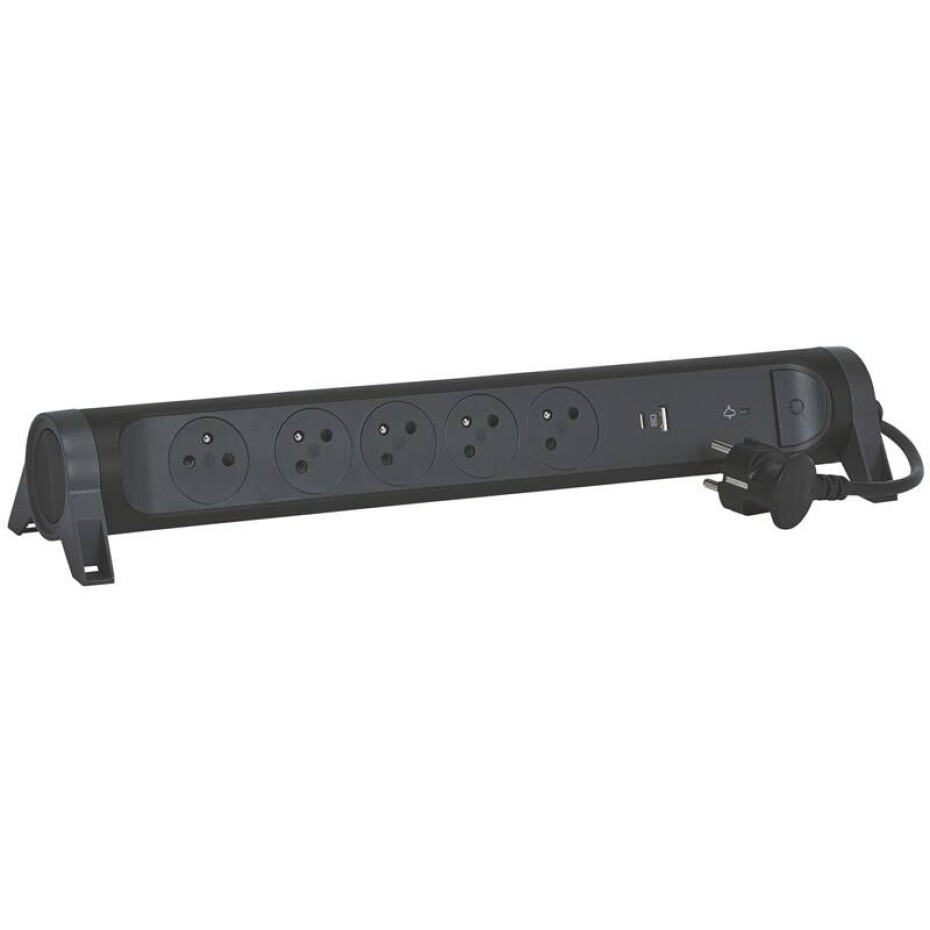 Legrand 5x zásuvka, USB, USB-C 1,5m (L049429) černá - main (0)