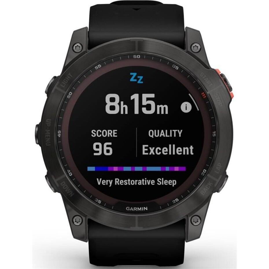 Garmin fenix 7X Solar - Gray/Black Silicone Band (010-02541-01) - main (0)