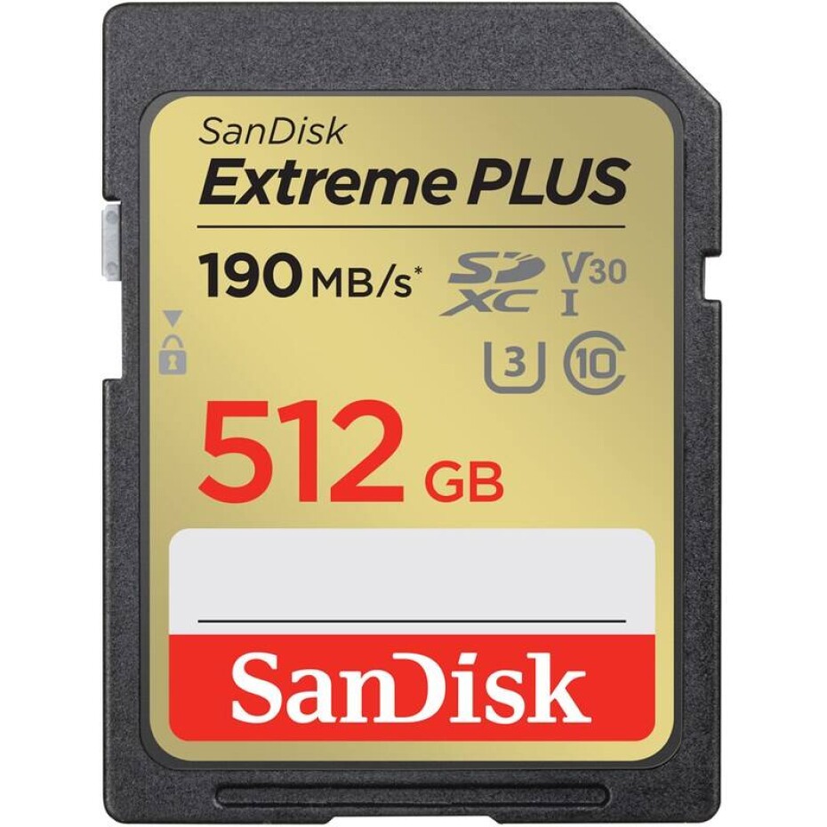 SanDisk SDXC Extreme Plus 512GB UHS-I U3 (190R/130W) (SDSDXWV-512G-GNCIN) - main (0)