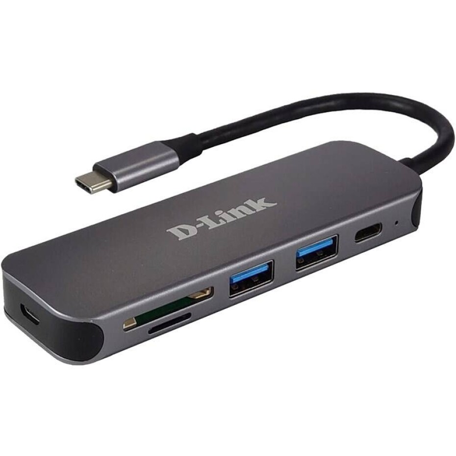 D-Link 5v1 USB-C se čtečkou SD/microSD karet (DUB-2325/E) šedý - main (0)