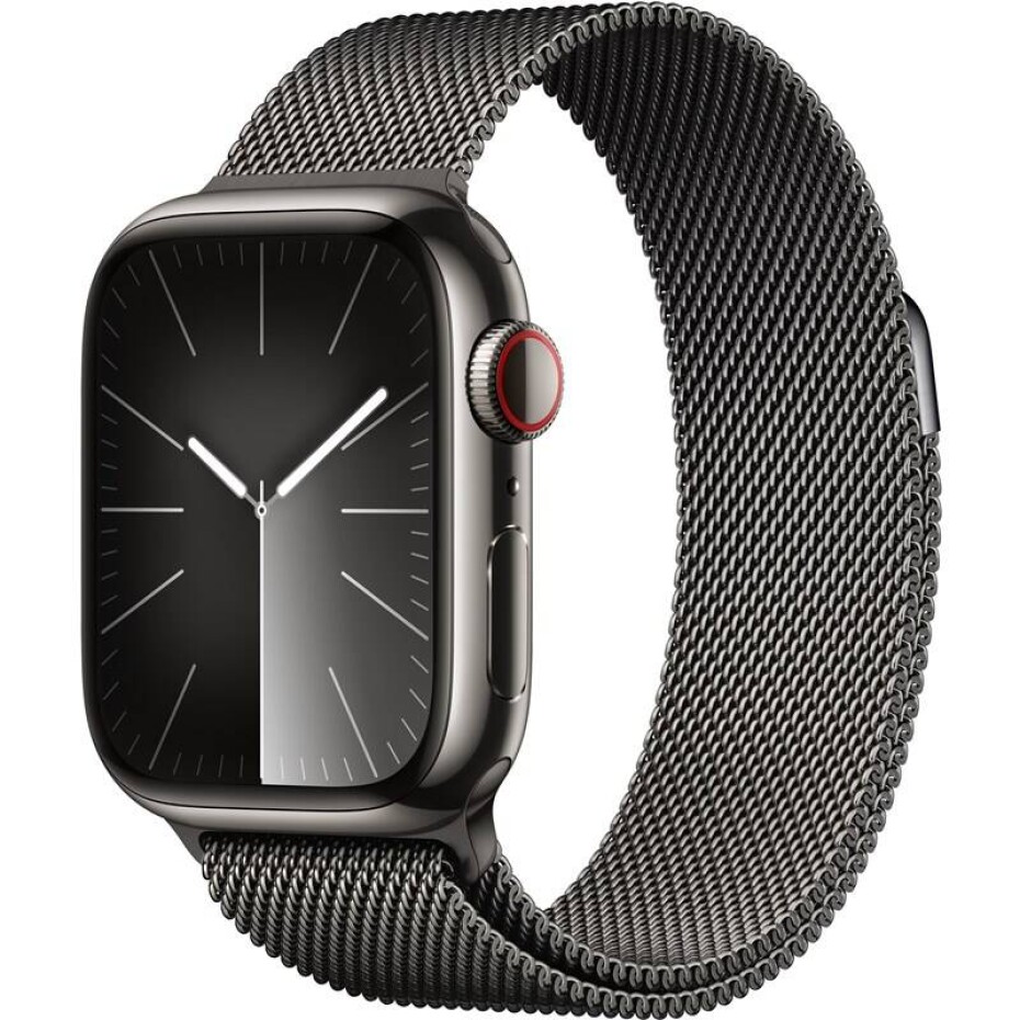 Apple Watch Series 9 GPS + Cellular 41mm pouzdro z grafitově šedé nerezové oceli - grafitově šedý milánský tah (MRJA3QC/A) - main (0)
