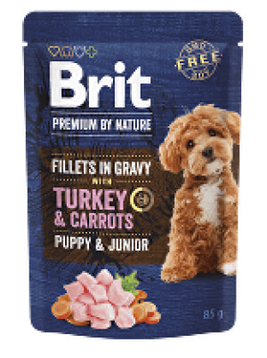 Product detail of Brit Premium Dog Puppy Fillets Gravy Turkey&Carrots85g