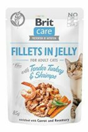 Product detail of Brit Care Cat Fillets in Jelly with Turkey&Shrimps 85g + Množstevní sleva