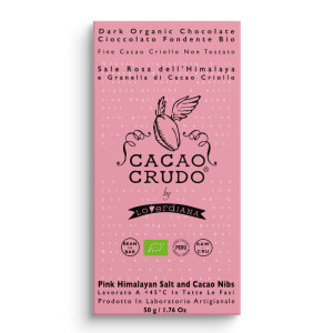 Product detail of Cacao Crudo Raw Hořká čokoláda s Himalájskou solí a kakaovými boby, BIO, 50 g
