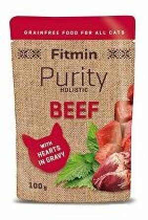 Product detail of Fitmin cat Purity hovězí se srdíčky kapsa 100g