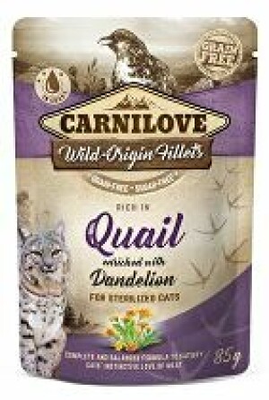 Product detail of Carnilove Cat Pouch Quail & Dandelion sterilized 85g + Množstevní sleva