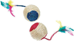 Product detail of Hračka kočka Míček sisalový 6cm různé barvy