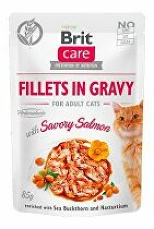 Product detail of Brit Care Cat Fillets in Gravy Savory Salmon 85g + Množstevní sleva