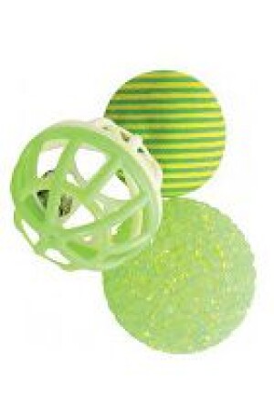 Product detail of Hračka kočka sada míčků 3ks 4cm zelená Zolux