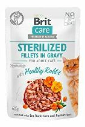 Product detail of Brit Care Cat Fillets Gravy Steril Healthy Rabbit 85g + Množstevní sleva