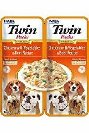 Product detail of Churu Dog Twin Packs Chick & Veg.&Beef in Broth 80g
