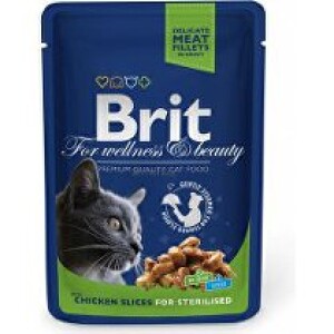 Product detail of Brit Premium Cat kapsa Chicken Slices for Steril 100g + Množstevní sleva