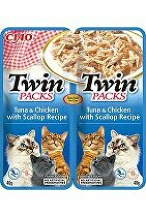 Product detail of Churu Cat Twin Packs Tuna&Chick & Scallop in Broth 80g