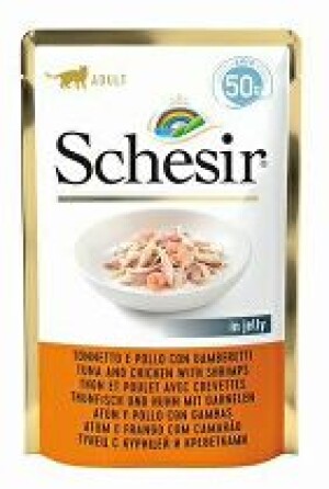 Product detail of Schesir Cat kapsa Adult tuňák/kuře/krevety 50G