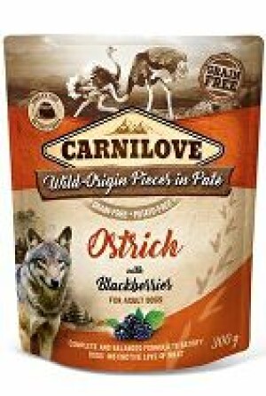 Product detail of Carnilove Dog Pouch Paté Ostrich & Blackberries 300g + Množstevní sleva