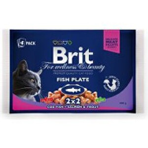 Product detail of Brit Premium Cat kapsa Fish Plate 400g (4x100g)