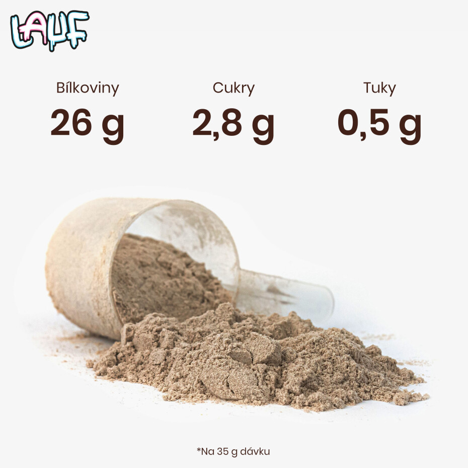 BrainMax LAUF Protein, nativní syrovátkový protein, 35 g, VZOREK Příchuť: Čokoláda - main (8)