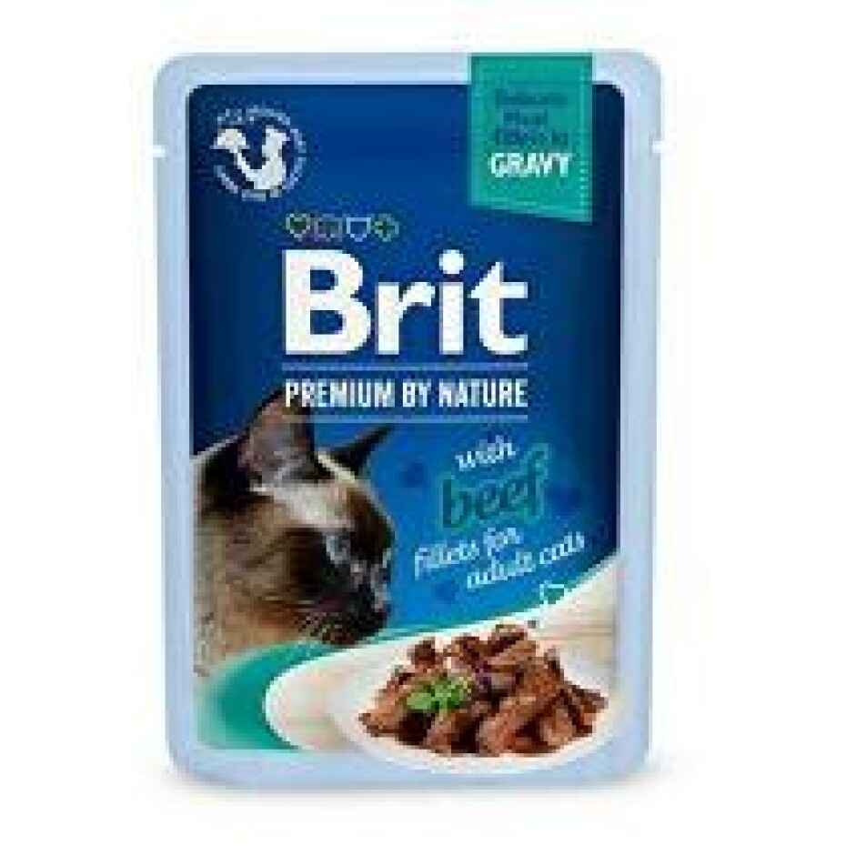 Brit Premium Cat D Fillets in Gravy with Beef 85g - main (0)