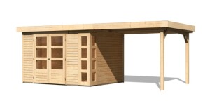 Product detail of Dřevěný domek KARIBU KERKO 5 + přístavek 280 cm (9199) natur LG2989
