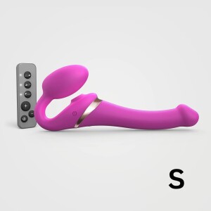 Product detail of Strap-on-me Multi Orgasm Strap-On Vibrator with Licking Stimulator Pink S