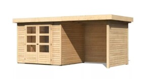 Product detail of Dřevěný domek KARIBU ASKOLA 3 + přístavek 240 cm včetně zadní a boční stěny (77725) natur LG3234