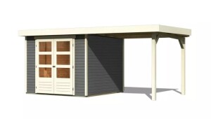 Product detail of Dřevěný domek KARIBU ASKOLA 3,5 + přístavek 240 cm (9144) šedý LG3187