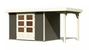 Product detail of Dřevěný domek KARIBU ASKOLA 4 + přístavek 150 cm (23499) šedý LG3256