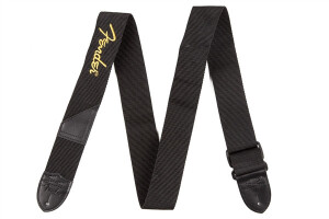 Product detail of Fender Poly Logo Strap Yellow Logo Black