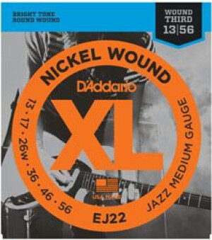 Product detail of D'Addario EJ22 Nickel Wound Jazz Medium - .013 - .056