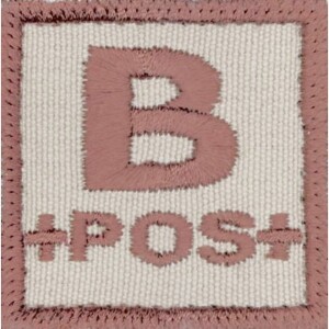 Product detail of Nášivka: Krevní skupina B POS béžová | hnědá