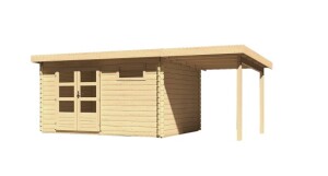 Product detail of Dřevěný domek KARIBU BASTRUP 8 + přístavek 200cm (78675) natur LG2939