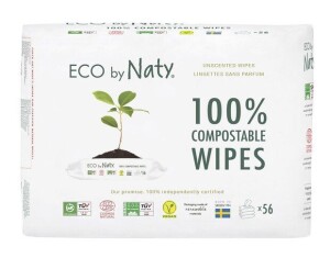 Product detail of Naty ECO vlhčené ubrousky bez vůně - pro citlivou pokožku - výhodné balení 3 x 56 ks