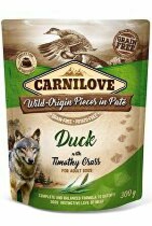 Product detail of Carnilove Dog Pouch Paté Duck & Timothz Grass 300g + Množstevní sleva
