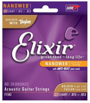 Product detail of Elixir 11182 NANOWEB Acoustic 80/20 Bronze .013-.053