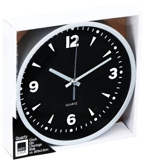 Product detail of ARTICASA Nástěnné hodiny 20 cm černá / stříbrná ED-224295seda