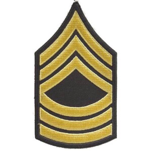 Product detail of Nášivka: Hodnost US ARMY rukávová Master Sergeant černá | žlutá