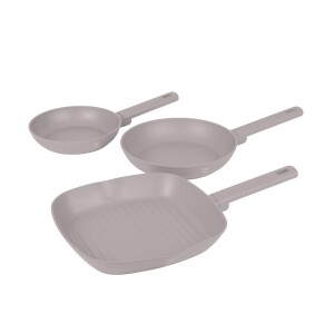 Product detail of BERLINGERHAUS Sada pánví s titanovým povrchem 3 ks Taupe Collection steak BH-8109