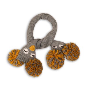 Product detail of Šála zimní pletená, Minoti, OWL 13, šedá - 0-12m