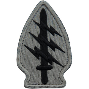Product detail of Nášivka: SPECIAL FORCES - znak [bsz] šedá | černá