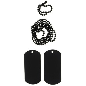 Product detail of ID známka US (Dog Tag) - plechy + řetízky černá
