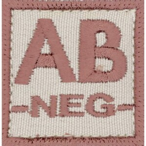 Product detail of Nášivka: Krevní skupina AB NEG béžová | hnědá