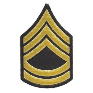 Product detail of Nášivka: Hodnost US ARMY rukávová Sergeant First Class černá | žlutá
